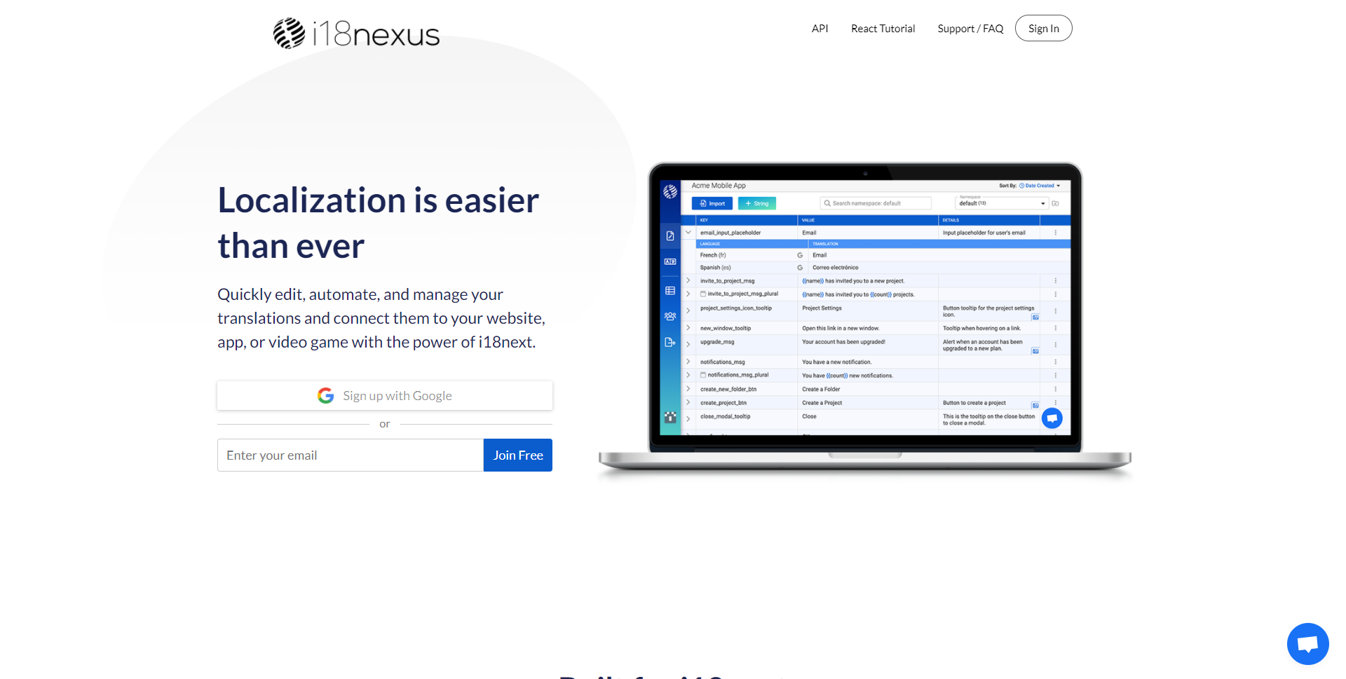 i18nexus.com Homepage