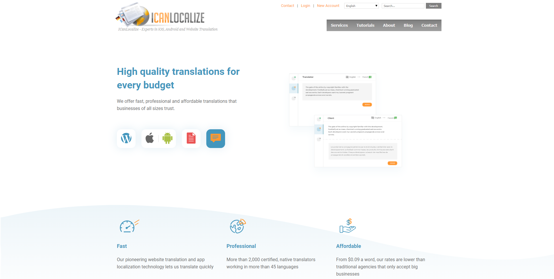ICanLocalize.com Homepage